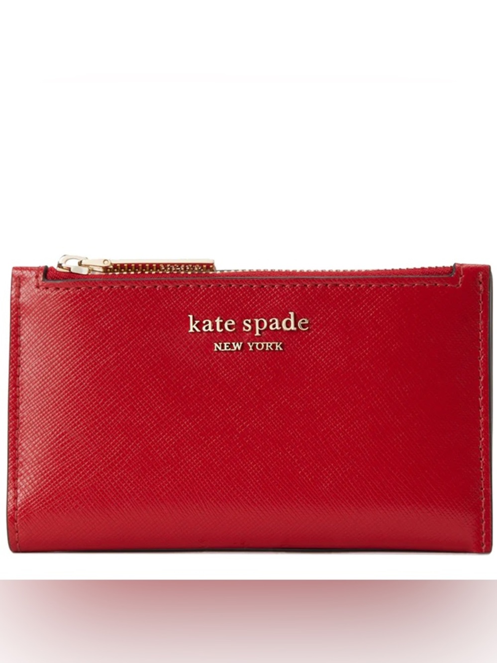 Kate Spade Spencer slim bifold wallet Serene Pin colorway